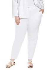 Eileen Fisher High Waist Slim Ponte Ankle Pants in White at Nordstrom