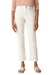 Eileen Fisher High Waist Straight Leg Ankle Jeans in Beige at Nordstrom
