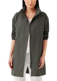 Eileen Fisher Hooded Stand Collar Coat