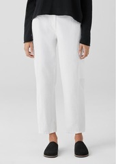 Eileen Fisher Lantern Cargo Stretch Cotton & Hemp Ankle Pants