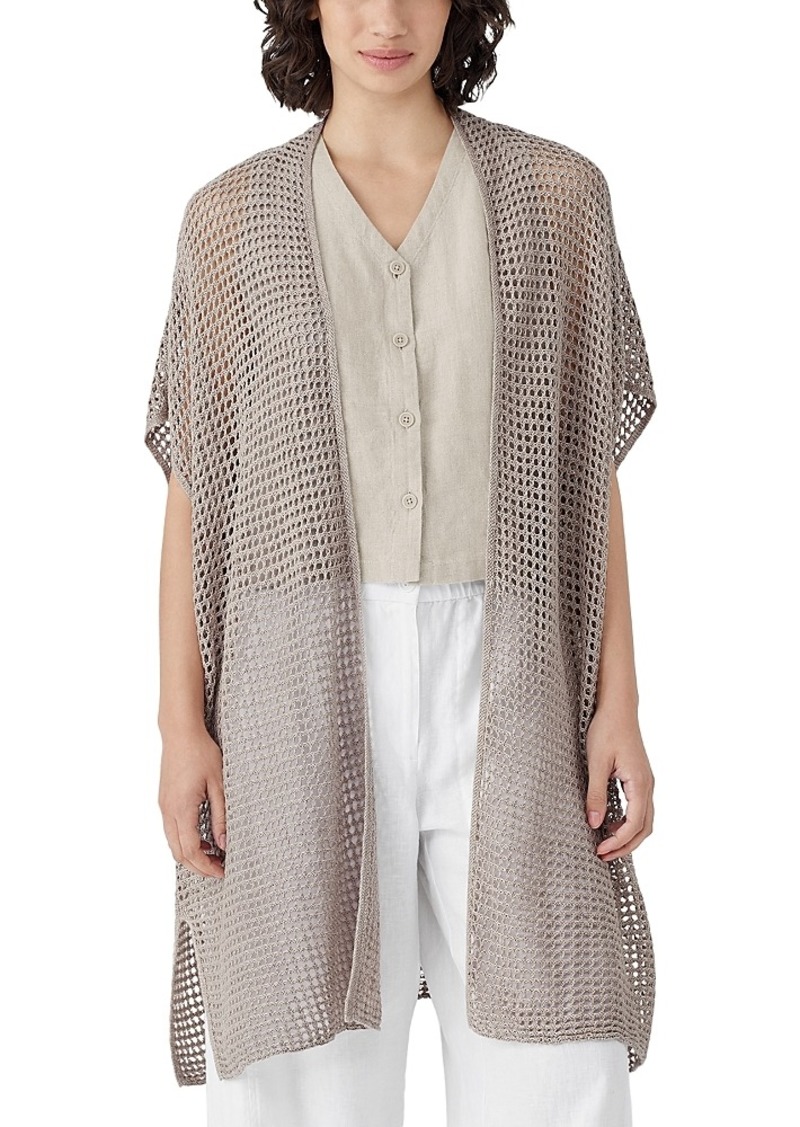 Eileen Fisher Linen Delave Long Cardigan