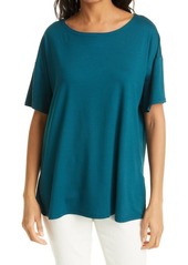 Eileen Fisher Long Boxy T-Shirt in Agean at Nordstrom