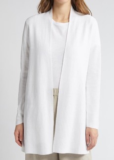 Eileen Fisher Long Organic Linen & Organic Cotton Cardigan