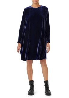 Eileen Fisher Long Sleeve Velvet Shift Dress