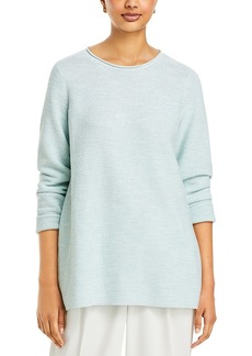 Eileen Fisher Marled Knit Cotton Tunic Top - 100% Exclusive