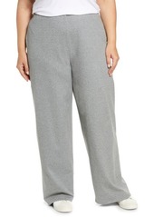 Eileen Fisher Mélange Wide Leg Stretch Organic Cotton Pants