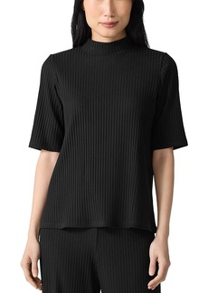 Eileen Fisher Mock Neck Elbow Sleeve Top