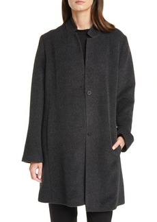 Eileen Fisher Notch Collar Alpaca & Wool Blend Coat
