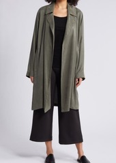 Eileen Fisher Notched Lapel Longline Coat