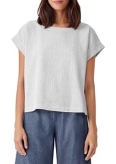 Eileen Fisher Organic Cotton Boat Neck Top