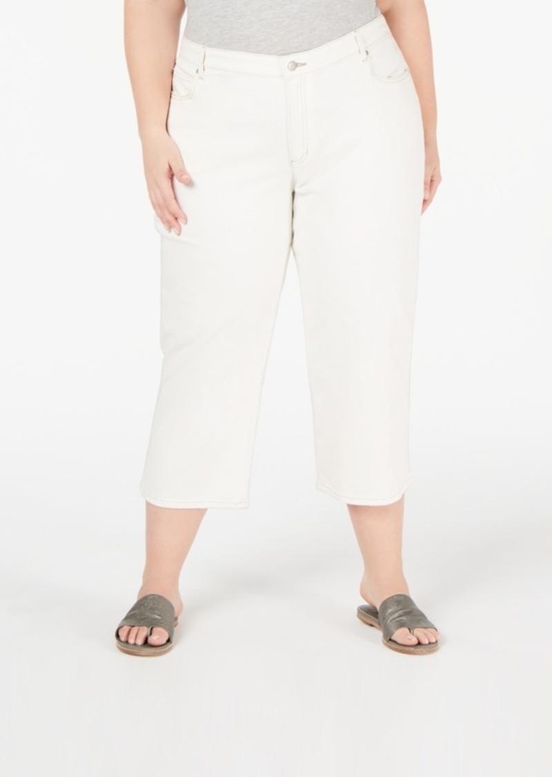 Eileen Fisher Organic Cotton Plus Size Cropped Jeans