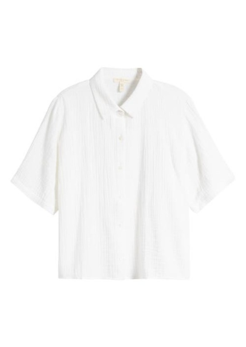 Eileen Fisher Organic Cotton Woven Shirt
