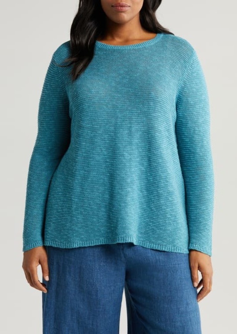 Eileen Fisher Organic Linen & Organic Cotton Crewneck Sweater