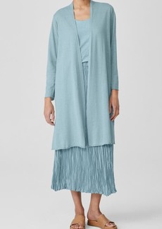 Eileen Fisher Organic Linen & Organic Cotton Long Cardigan