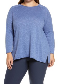 Eileen Fisher Organic Linen & Organic Cotton Tunic Sweater in Periw at Nordstrom