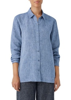 Eileen Fisher Organic Linen Button-Up Shirt