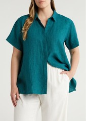 Eileen Fisher Organic Linen Button-Up Shirt