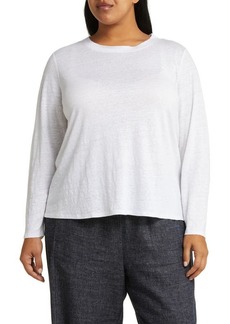 Eileen Fisher Organic Linen Long Sleeve T-Shirt