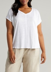 Eileen Fisher Organic Linen V-Neck T-Shirt