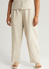 Eileen Fisher Pleated Organic Linen Lantern Pants