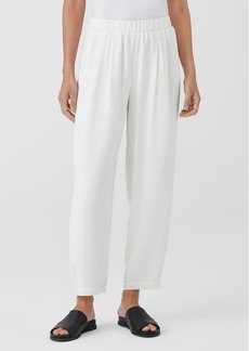 Eileen Fisher Pleated Silk Ankle Latern Pants
