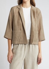 Eileen Fisher Pleated Stand Collar Jacket