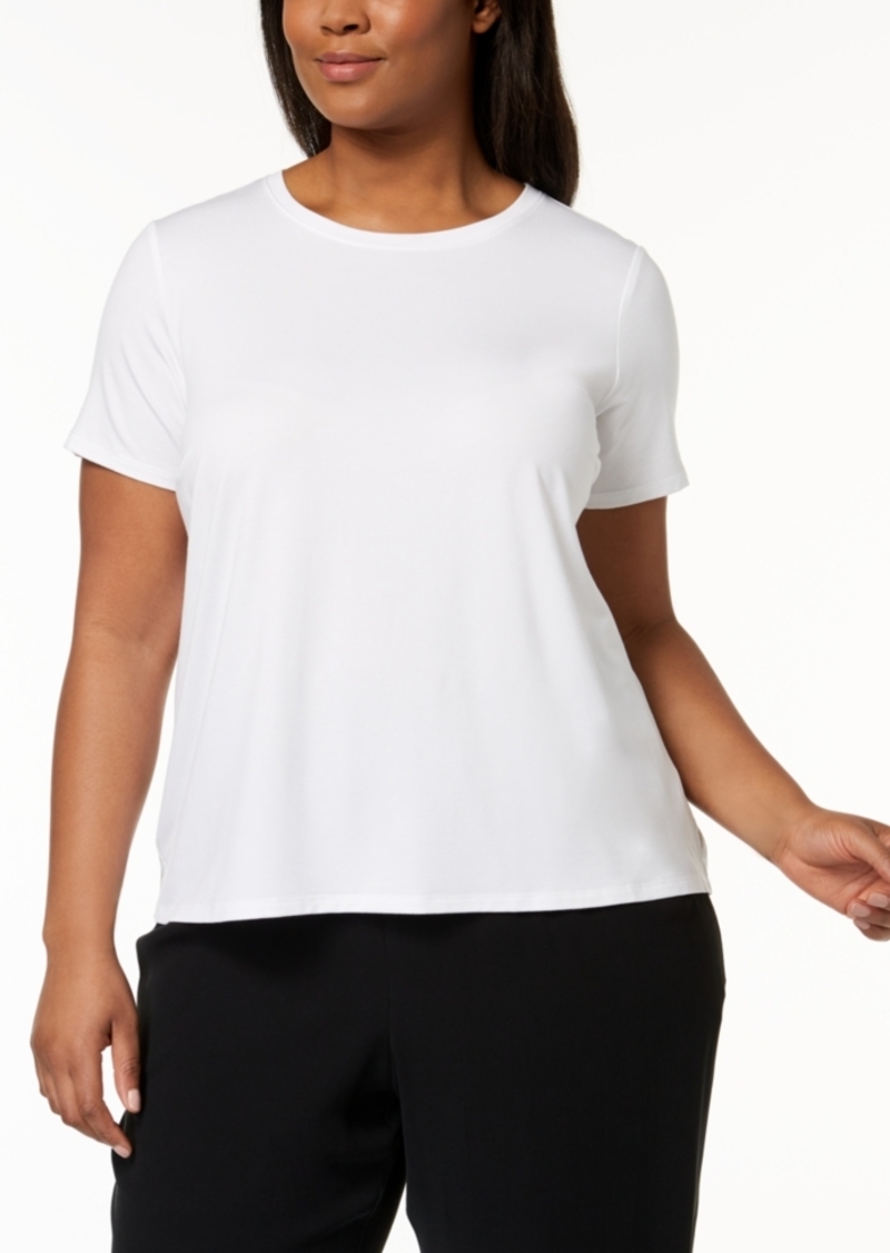 Eileen Fisher Plus Size System Stretch Jersey T-Shirt