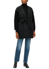 Eileen Fisher Quilted Belted Coat
