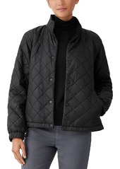 Eileen Fisher Quilted High Collar Reversible Jacket