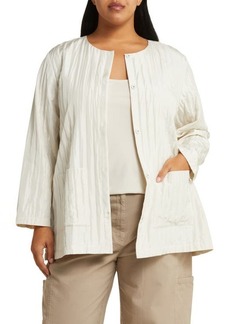 Eileen Fisher Quilted Longline Organic Cotton Jacket