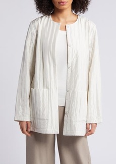 Eileen Fisher Quilted Silk Jacket