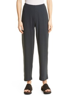 Eileen Fisher Rib Ankle Pant in Graphite at Nordstrom
