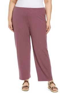 Eileen Fisher Ribbed Ankle Pant in Fig at Nordstrom Rack