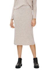 Eileen Fisher Ribbed Wool Pull On Skirt