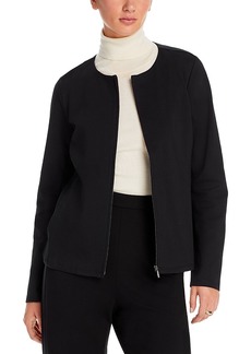 Eileen Fisher Round Neck Zipper Jacket - 100% Exclusive