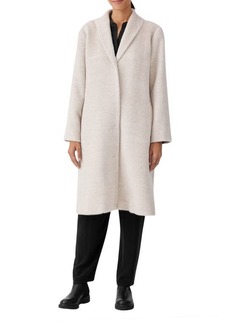 Eileen Fisher Shawl Collar Alpaca & Wool Blend Coat