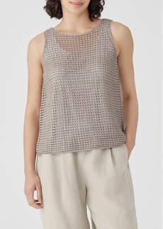 Eileen Fisher Sheer Organic Linen Sleeveless Sweater