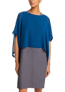 Eileen Fisher Silk Boat Neck Cropped Top