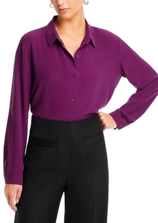 Eileen Fisher Silk Classic Collar Easy Shirt