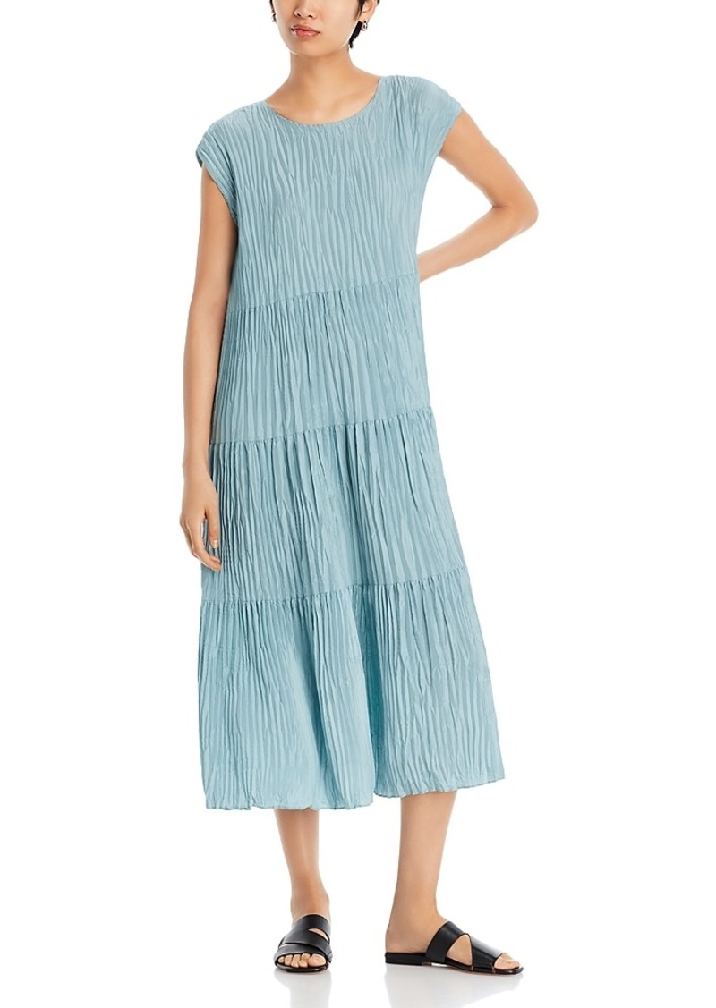 Eileen Fisher Silk Crinkled Dress