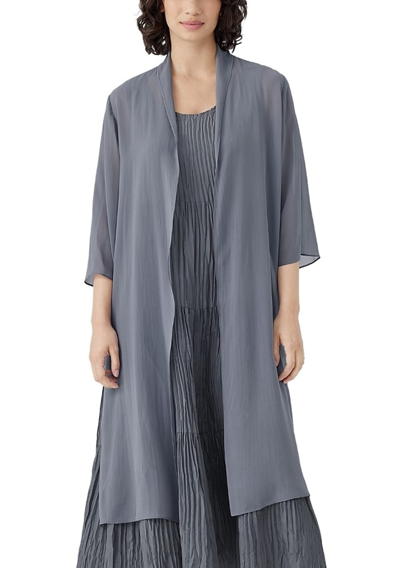 Eileen Fisher Silk Long Jacket