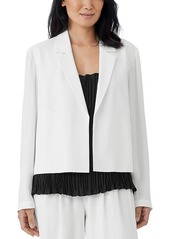 Eileen Fisher Silk Notch Collar Blazer