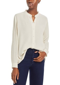 Eileen Fisher Silk Ribbed Blouse