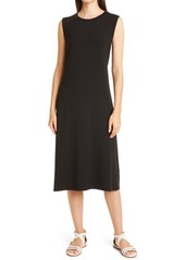 Eileen Fisher Sleeveless Jersey Shift Dress in Black at Nordstrom