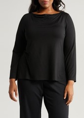 Eileen Fisher Slim Fit Cowl Neck Top