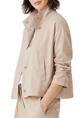 Eileen Fisher Stand Collar Cropped Jacket