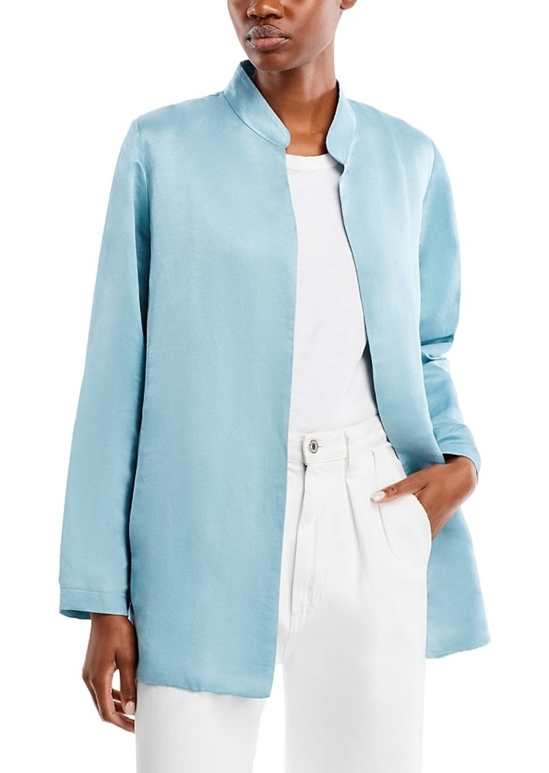 Eileen Fisher Stand Collar Long Jacket