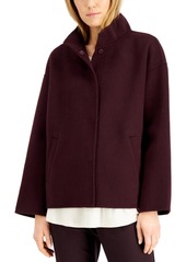 Eileen Fisher Stand-Collar Snap-Front Coat