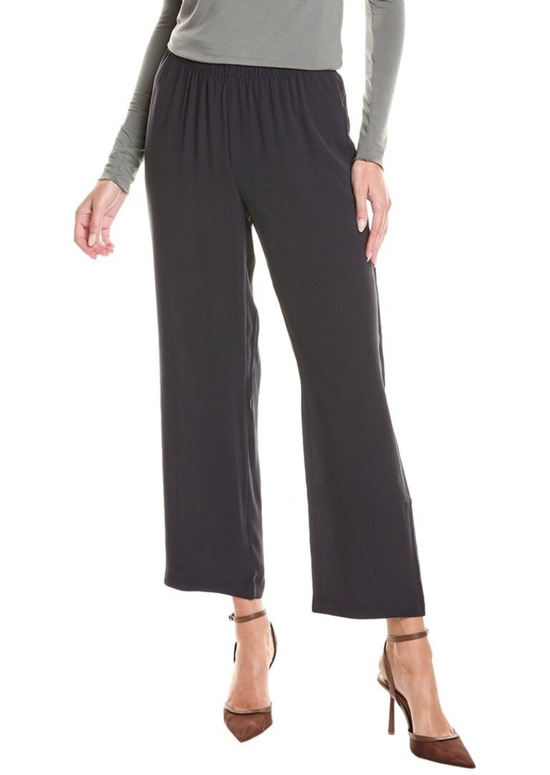 EILEEN FISHER Straight Ankle Silk Pant