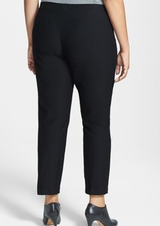 Eileen Fisher Stretch Crepe Slim Ankle Pants in Black at Nordstrom